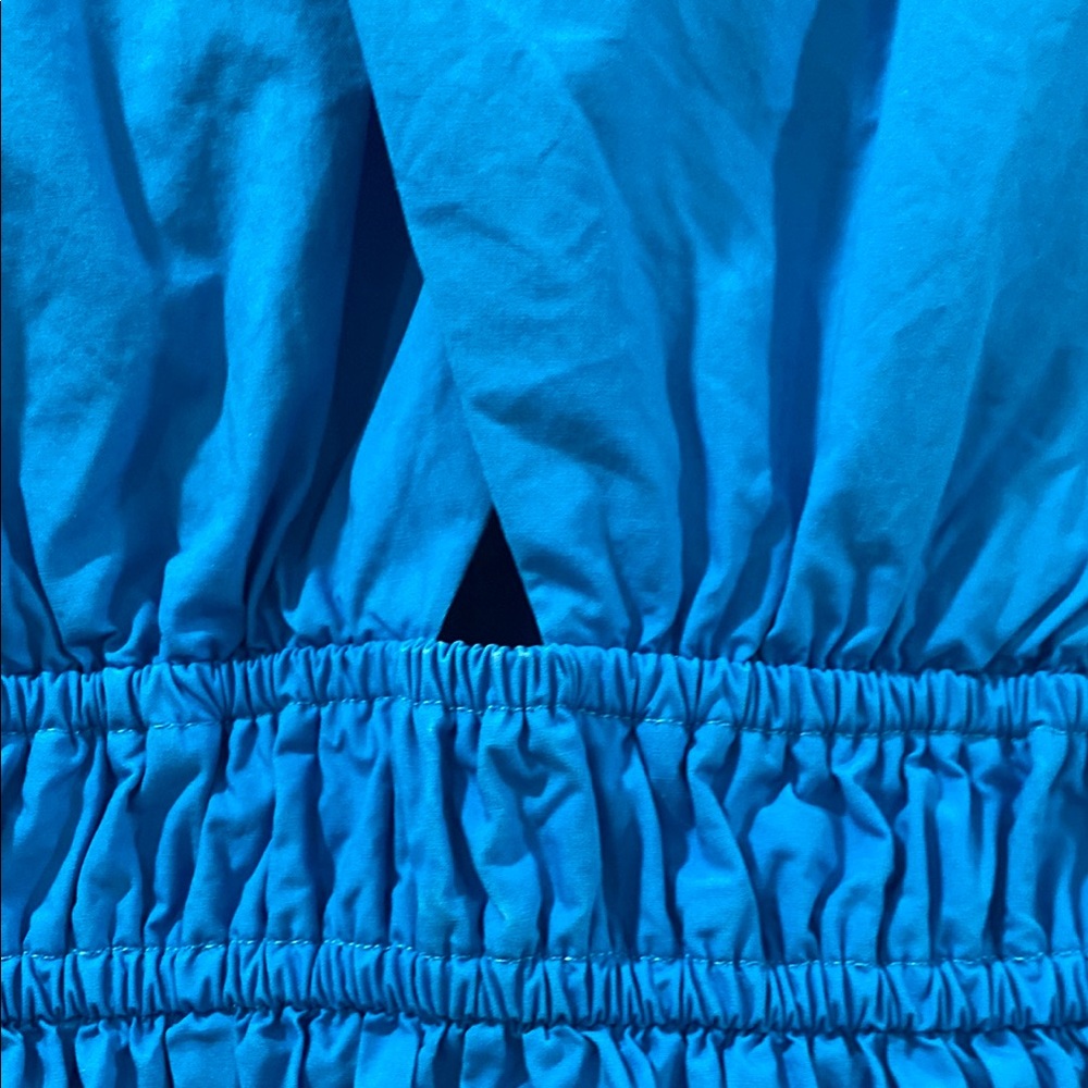 Line & Dot Vibrant Blue Ruffle Sleeve Dress - Picture 5 of 5
